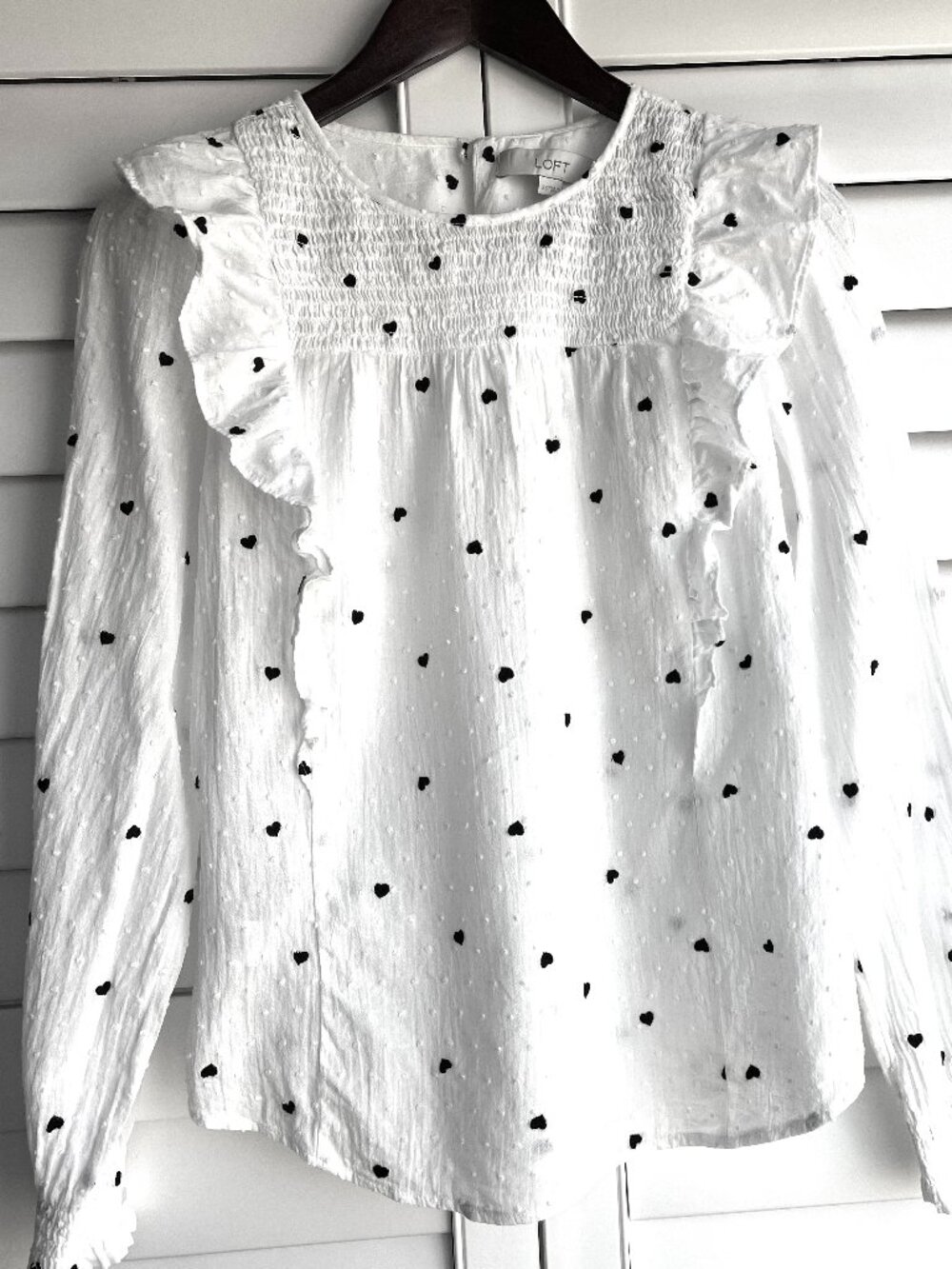 Loft long sleeve cotton top
